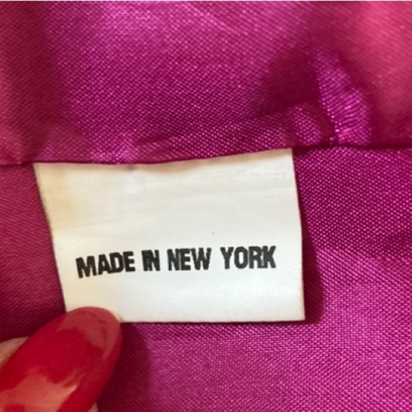 Alex Lane Silk Hot Pink Shorts Inverted Soft Bubble Hem pleating Made in NYC - Picture 4 of 8